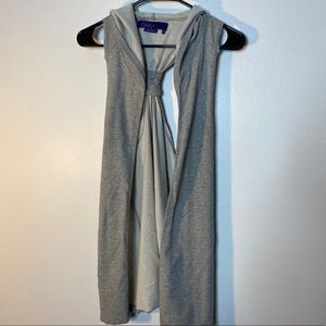 Grey Hooded Sleeveless Vest Jacket Miley Cyrus